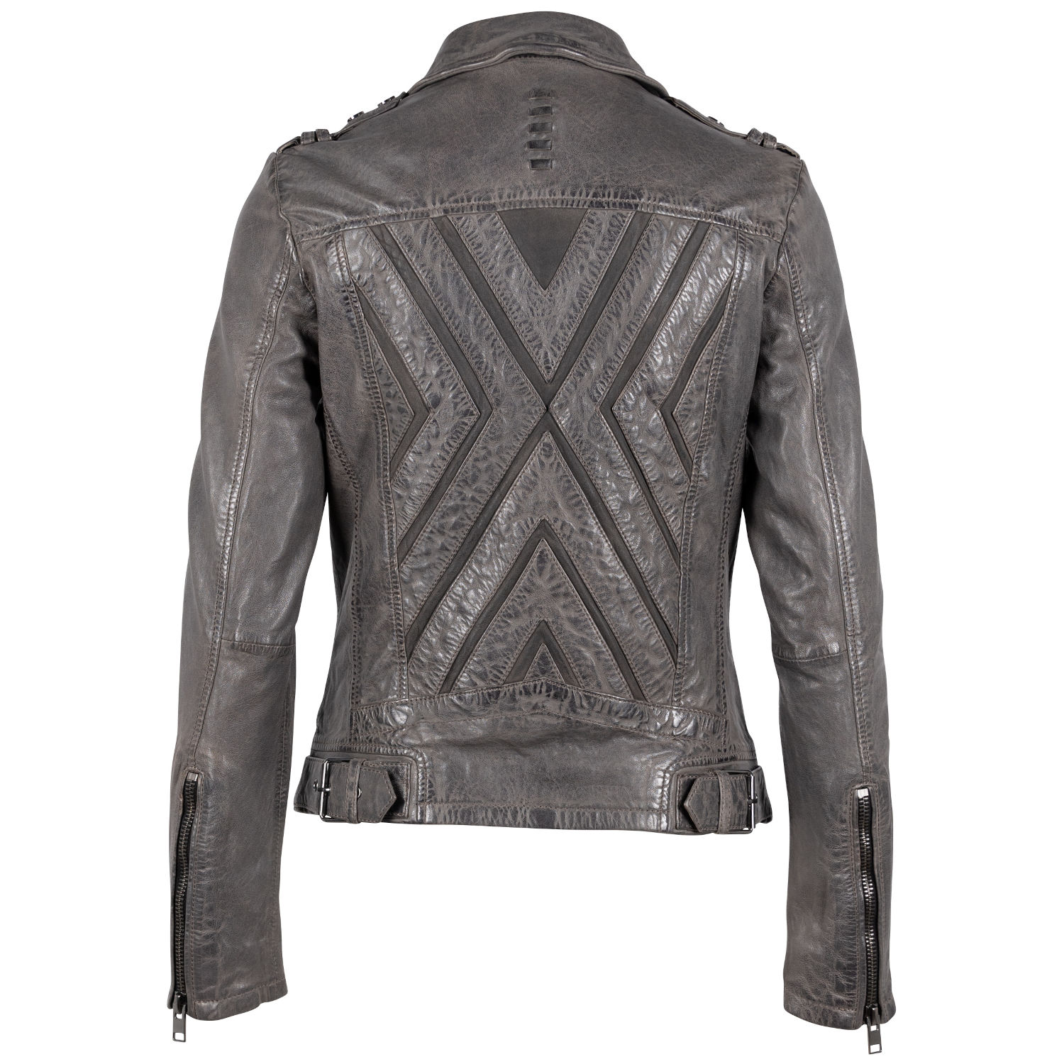 Geaca de Piele Dama 2.0 by Mauritius Gri G2WKyra – Black Friday