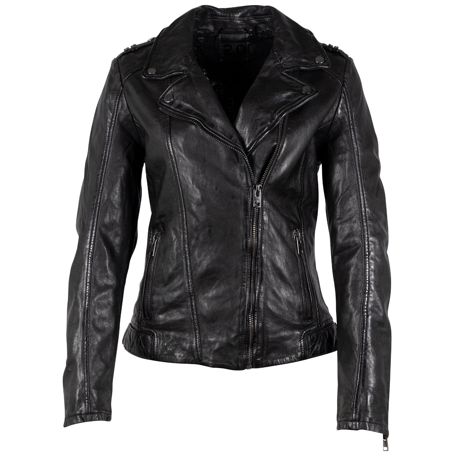 Geaca de Piele Dama 2.0 by Mauritius Neagra G2WKyra – Geci de Piele