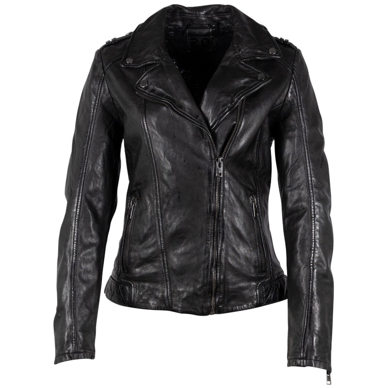 Geaca de Piele Dama 2.0 by Mauritius Neagra G2WKyra – Geci de Piele