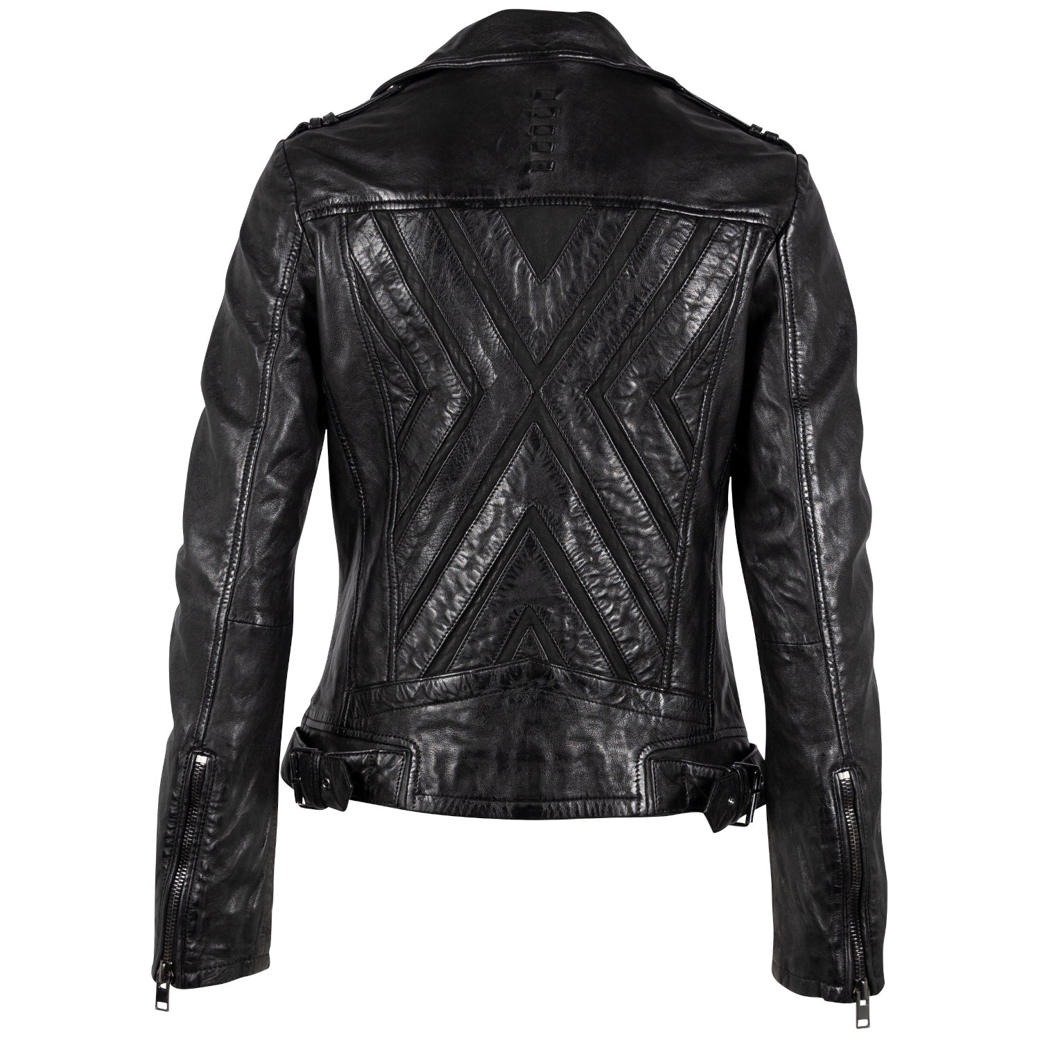 Geaca de Piele Dama 2.0 by Mauritius Neagra G2WKyra – Geci de Piele