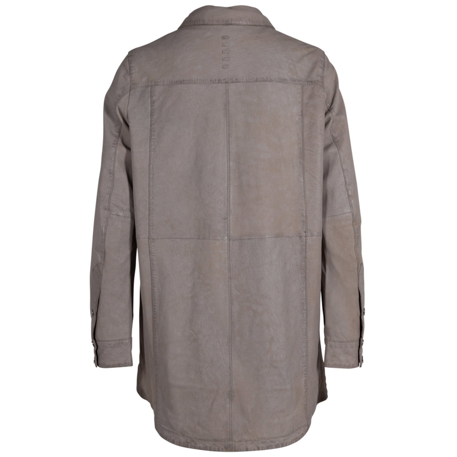 Camasa Lungă de Piele Dama 2.0 by Mauritius Gri Deschis G2WMahi – Camasi din Piele