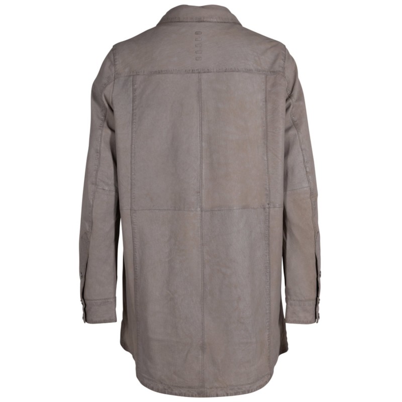 Camasa Lungă de Piele Dama 2.0 by Mauritius Gri Deschis G2WMahi – Camasi din Piele Camasa Lungă de Piele Dama 2.0 by Mauritius Gri Deschis G2WMahi – Camasi din Piele