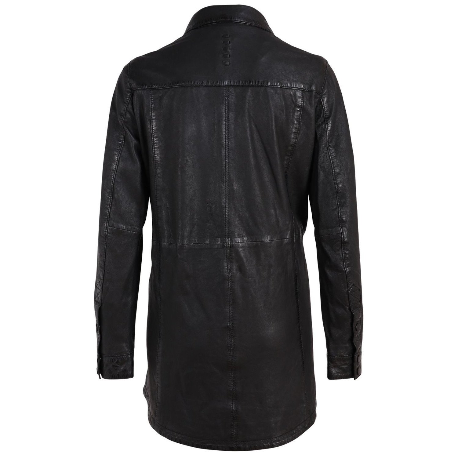 Camasa Lungă de Piele Dama 2.0 by Mauritius Neagra G2WMalia – Camasi din Piele