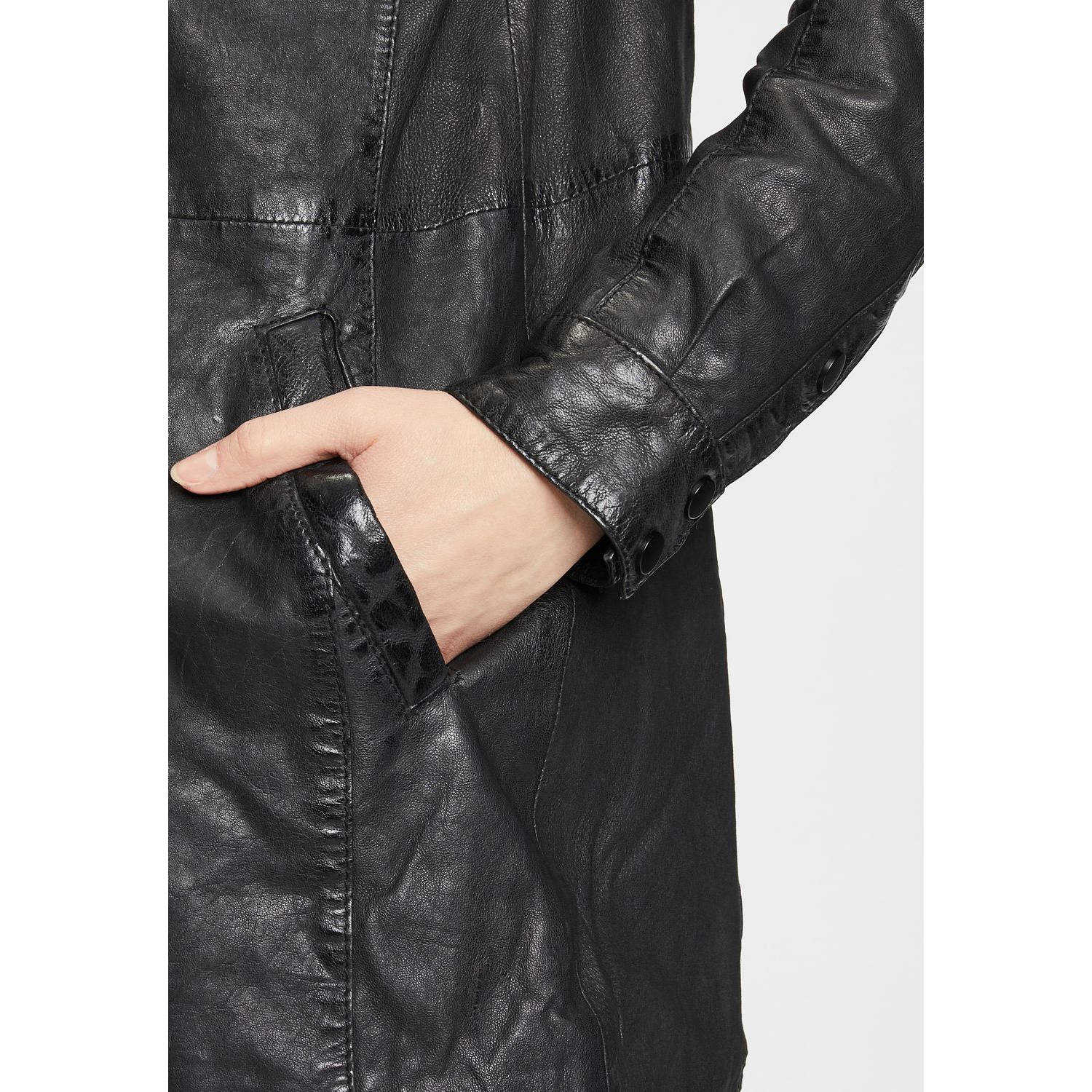 Camasa Lungă de Piele Dama 2.0 by Mauritius Neagra G2WMalia – Camasi din Piele