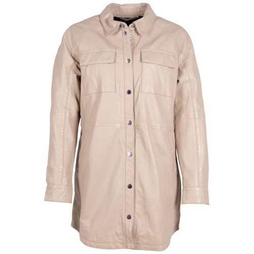 Camasa Lungă de Piele Dama 2.0 by Mauritius Alb Ivoriu G2WMarcy