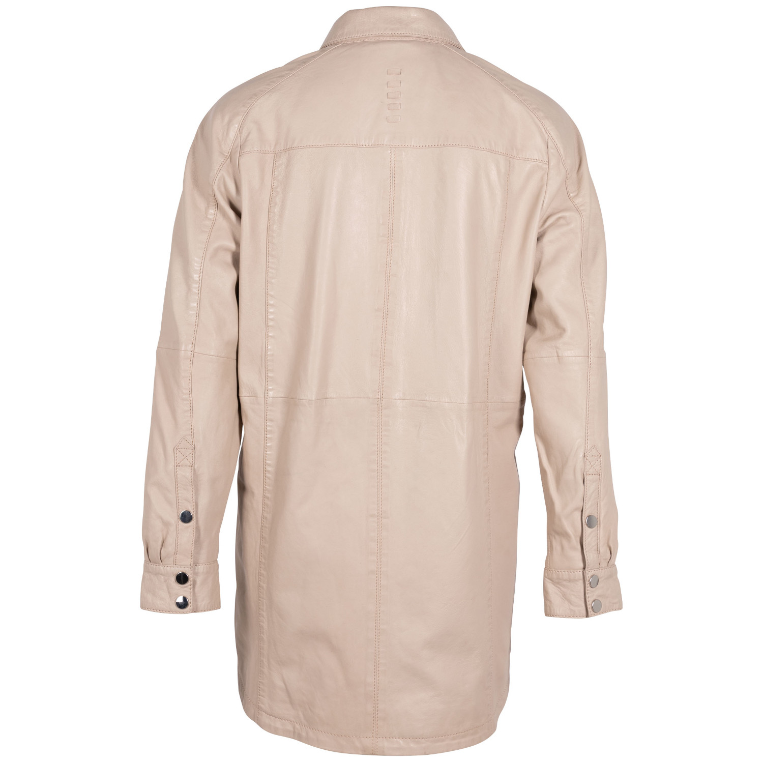 Camasa Lungă de Piele Dama 2.0 by Mauritius Alb Ivoriu G2WMarcy – Camasi din Piele