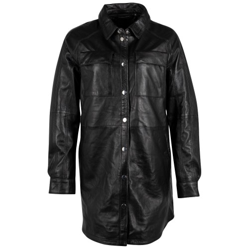 Camasa Lungă de Piele Dama 2.0 by Mauritius Neagra G2WMarcy