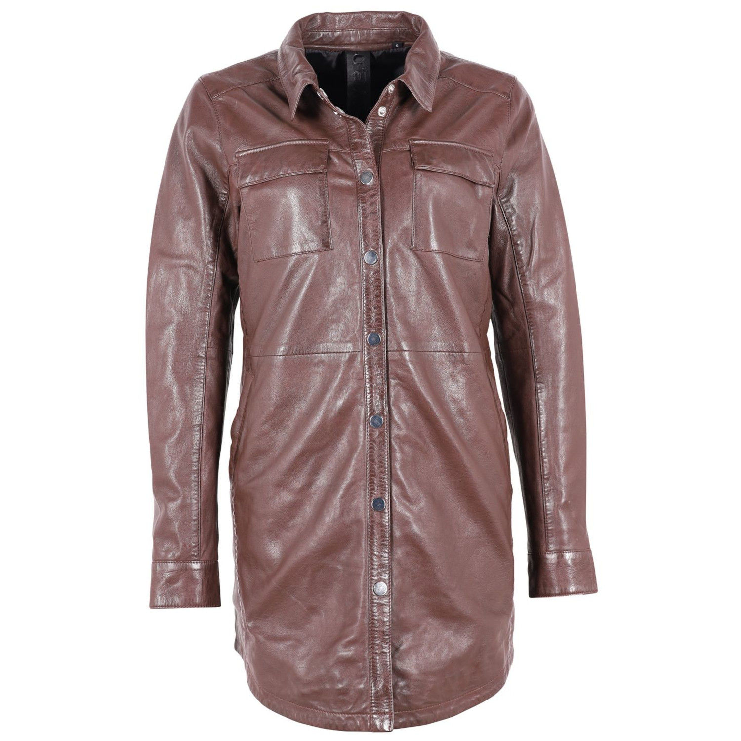 Camasa Lungă de Piele Dama 2.0 by Mauritius Maro Inchis G2WMiha – Camasi din Piele