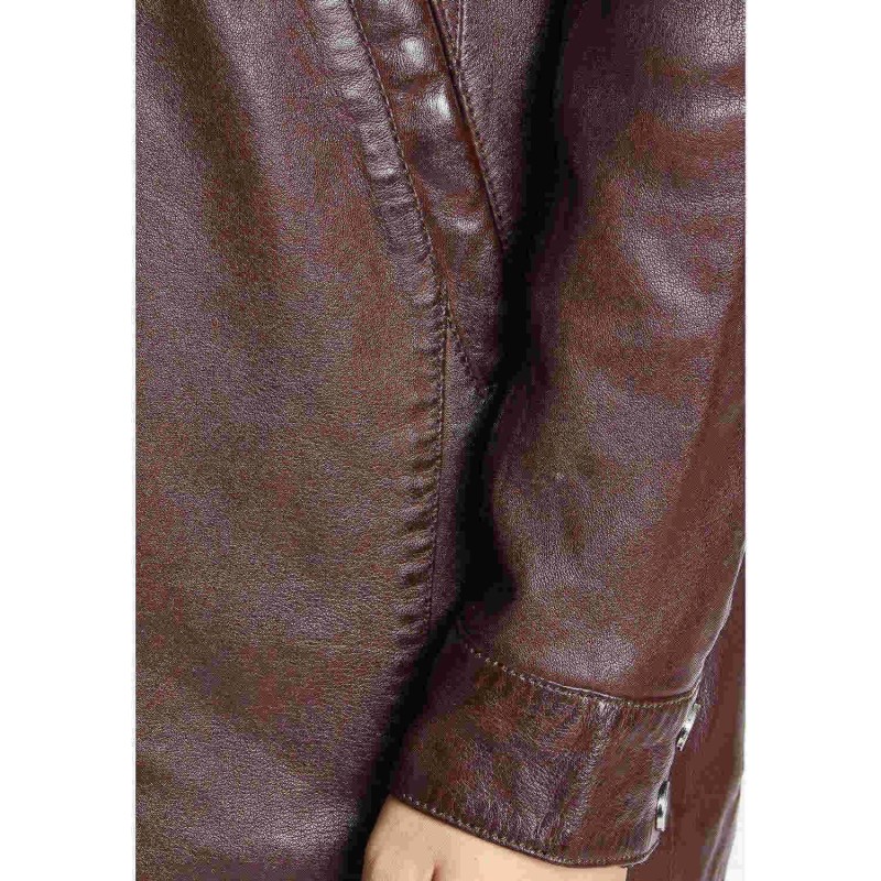 Camasa Lungă de Piele Dama 2.0 by Mauritius Maro Inchis G2WMiha – Camasi din Piele