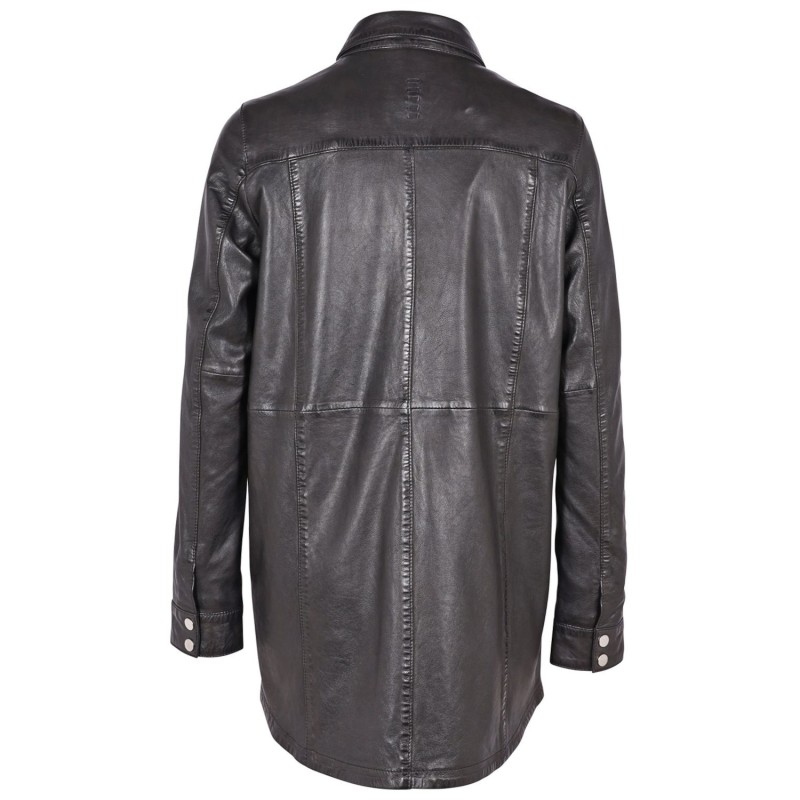 Camasa Lungă de Piele Dama 2.0 by Mauritius Neagra G2WMiha – Camasi din Piele