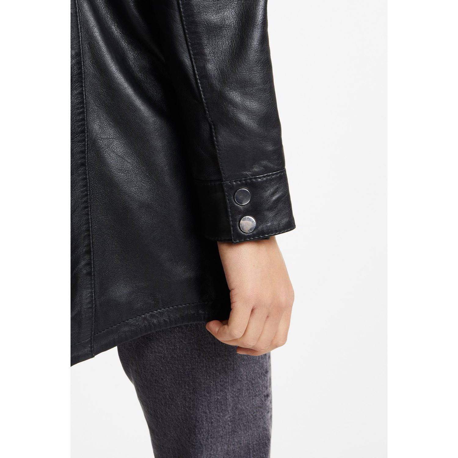 Camasa Lungă de Piele Dama 2.0 by Mauritius Neagra G2WMiha – Camasi din Piele Camasa Lungă de Piele Dama 2.0 by Mauritius Neagra G2WMiha – Camasi din Piele