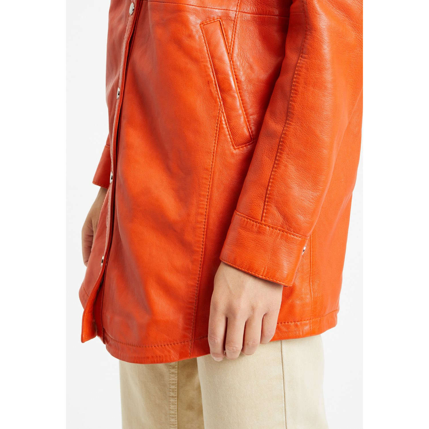 Camasa Lungă de Piele Dama 2.0 by Mauritius Portocaliu Rosiatic G2WMiha – Camasi din Piele Camasa Lungă de Piele Dama 2.0 by Mauritius Portocaliu Rosiatic G2WMiha – Camasi din Piele