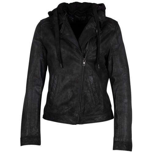 Geaca de Piele Dama 2.0 by Mauritius Neagra G2WMilee