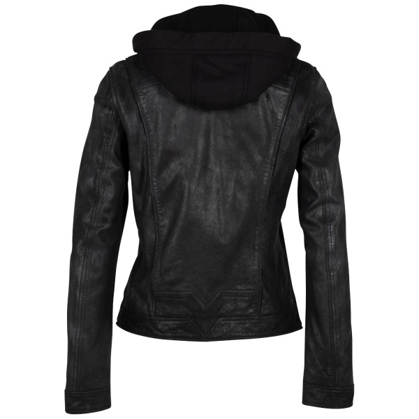 Geaca de Piele Dama 2.0 by Mauritius Neagra G2WMilee