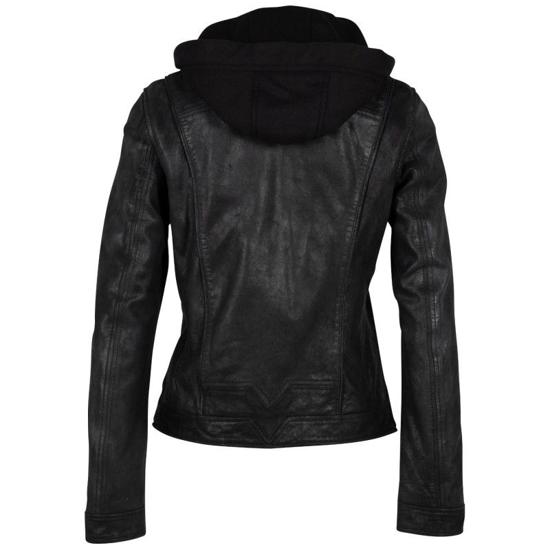 Geaca de Piele Dama 2.0 by Mauritius Neagra G2WMilee – Black Friday