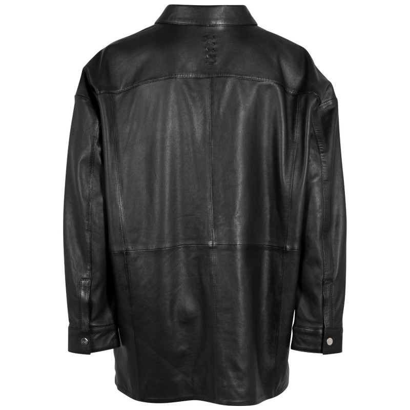 Camasa Lunga de Piele Dama 2.0 by Mauritius Neagra G2WNatalie – Camasi din Piele