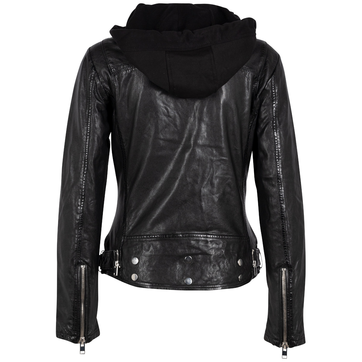 Geaca de Piele Dama 2.0 by Mauritius Neagra G2WTaby – Geci de Piele