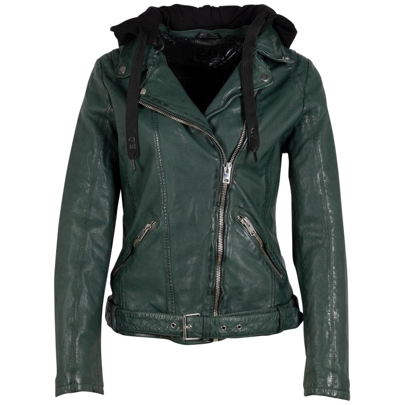 Geaca de Piele Dama 2.0 by Mauritius Verde Inchis G2WTaby – Geci de Piele