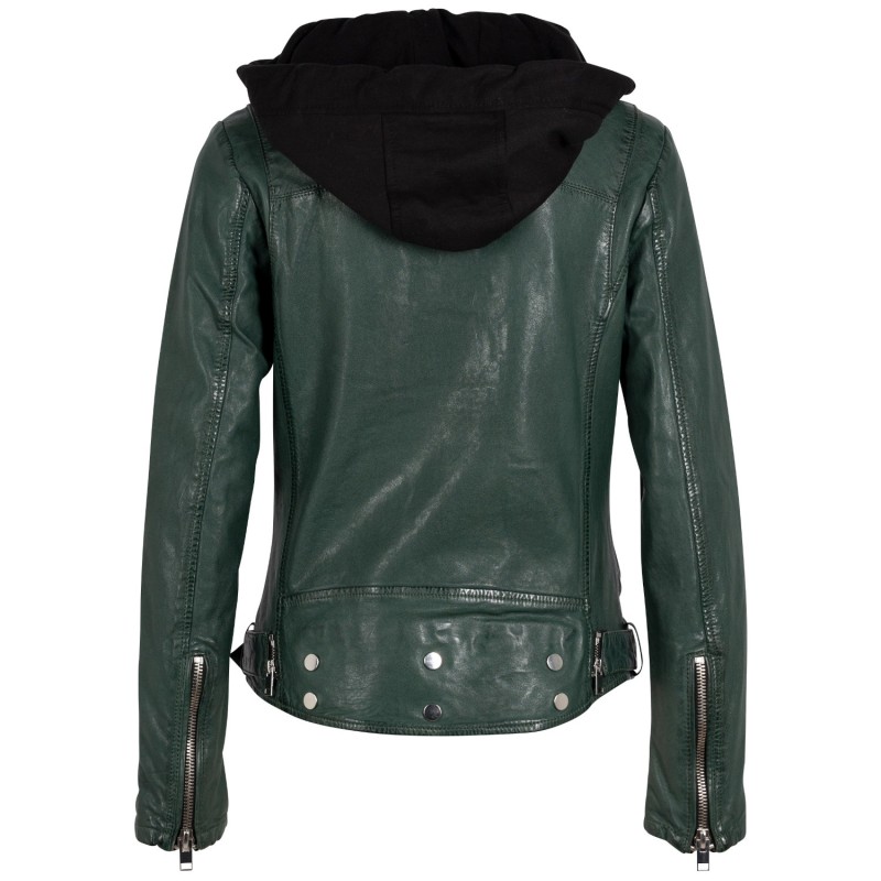 Geaca de Piele Dama 2.0 by Mauritius Verde Inchis G2WTaby – Geci de Piele