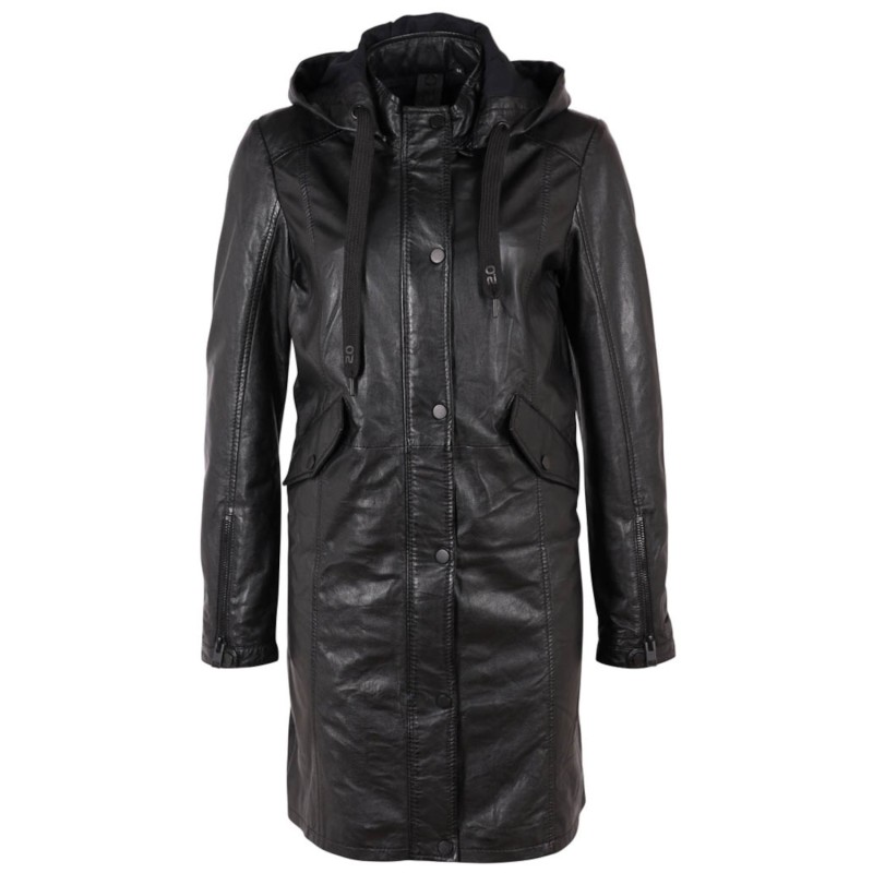 Geaca Lungă de Piele Dama 2.0 by Mauritius Neagra G2WVarya – Geci de Piele