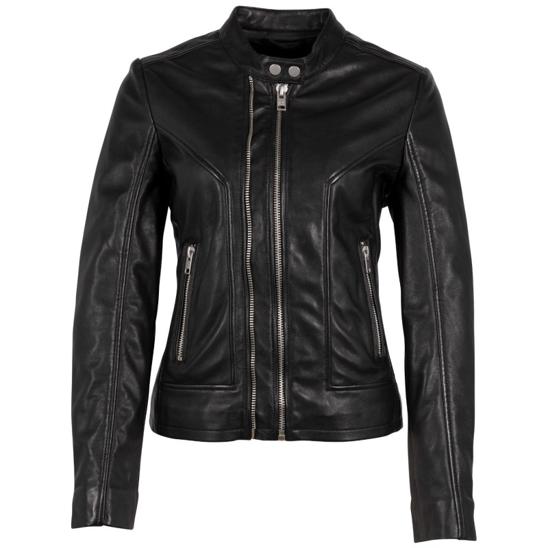 Geaca de Piele Dama 2.0 by Mauritius Neagra G2WWeda – Geci de Piele