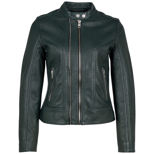 Geaca de Piele Dama 2.0 by Mauritius Verde Inchis G2WWeda