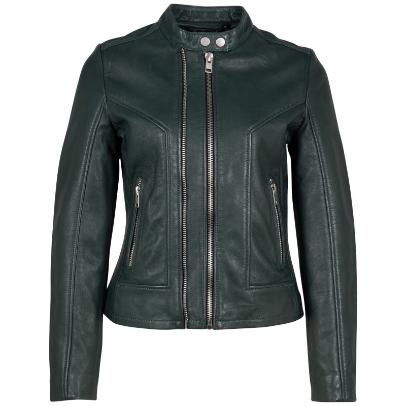 Geaca de Piele Dama 2.0 by Mauritius Verde Inchis G2WWeda – Black Friday