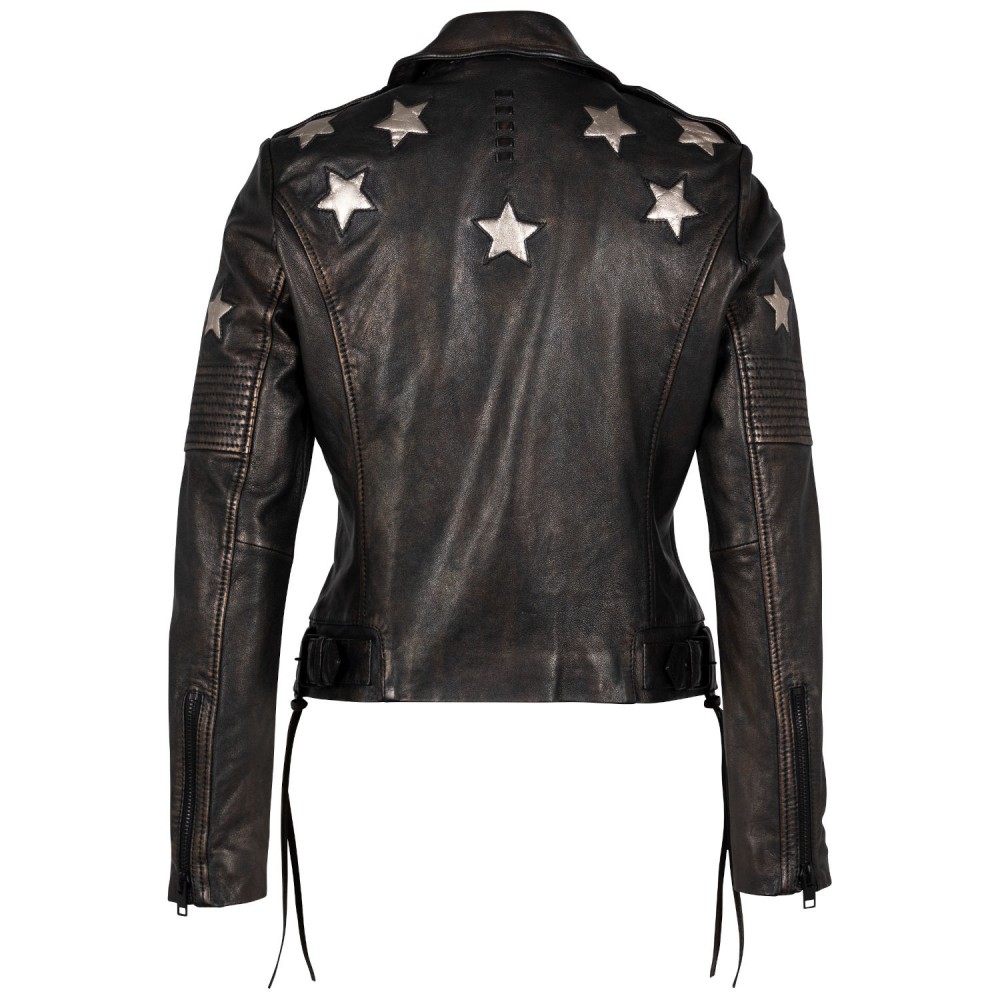 Geaca de Piele Dama 2.0 by Mauritius Negru/Auriu G2WWona Geaca de Piele Dama 2.0 by Mauritius Negru/Auriu G2WWona - readytowear.ro