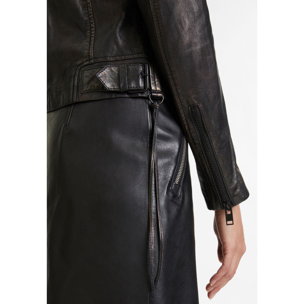 Geaca de Piele Dama 2.0 by Mauritius Negru/Auriu G2WWona Geaca de Piele Dama 2.0 by Mauritius Negru/Auriu G2WWona - readytowear.ro
