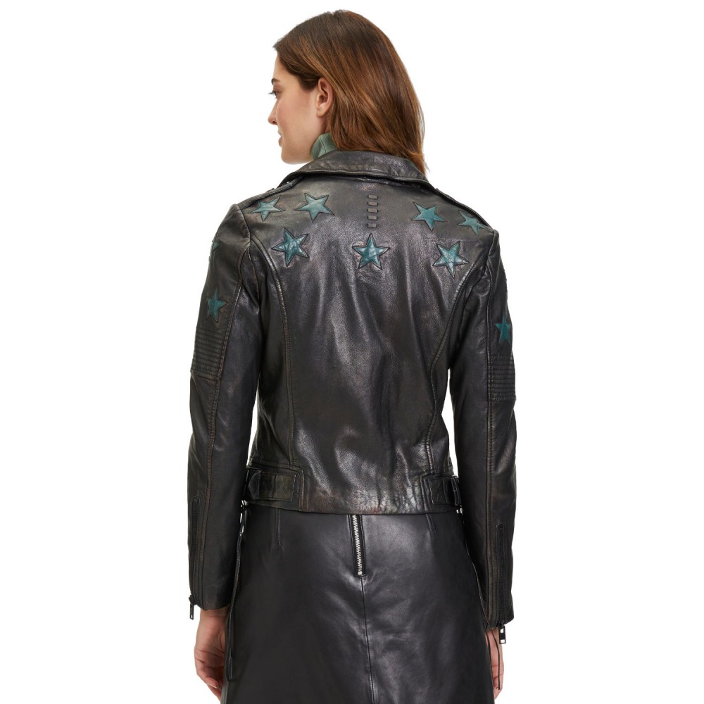 Geaca de Piele Dama 2.0 by Mauritius Negru/Verde Inchis G2WWona Geaca de Piele Dama 2.0 by Mauritius Negru/Verde Inchis G2WWona - readytowear.ro