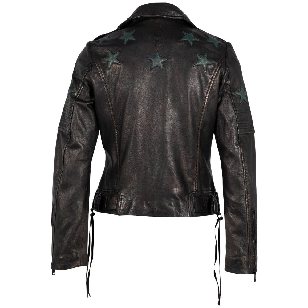 Geaca de Piele Dama 2.0 by Mauritius Negru/Verde Inchis G2WWona Geaca de Piele Dama 2.0 by Mauritius Negru/Verde Inchis G2WWona - readytowear.ro