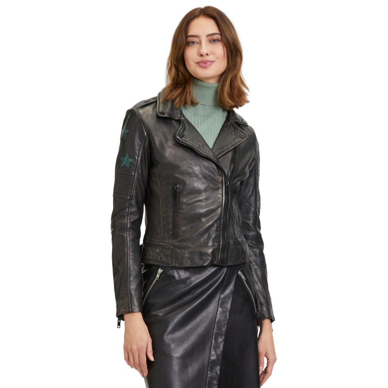 Geaca de Piele Dama 2.0 by Mauritius Negru/Verde Inchis G2WWona – Geci de Piele Geaca de Piele Dama 2.0 by Mauritius Negru/Verde Inchis G2WWona – Geci de Piele