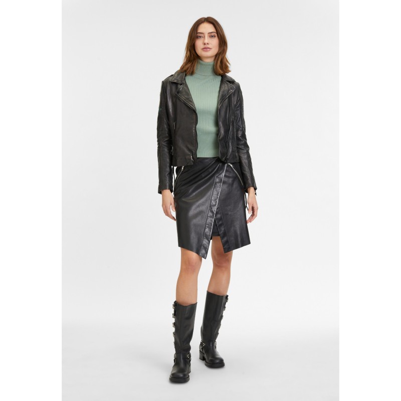 Geaca de Piele Dama 2.0 by Mauritius Negru/Verde Inchis G2WWona – Geci de Piele Geaca de Piele Dama 2.0 by Mauritius Negru/Verde Inchis G2WWona – Geci de Piele