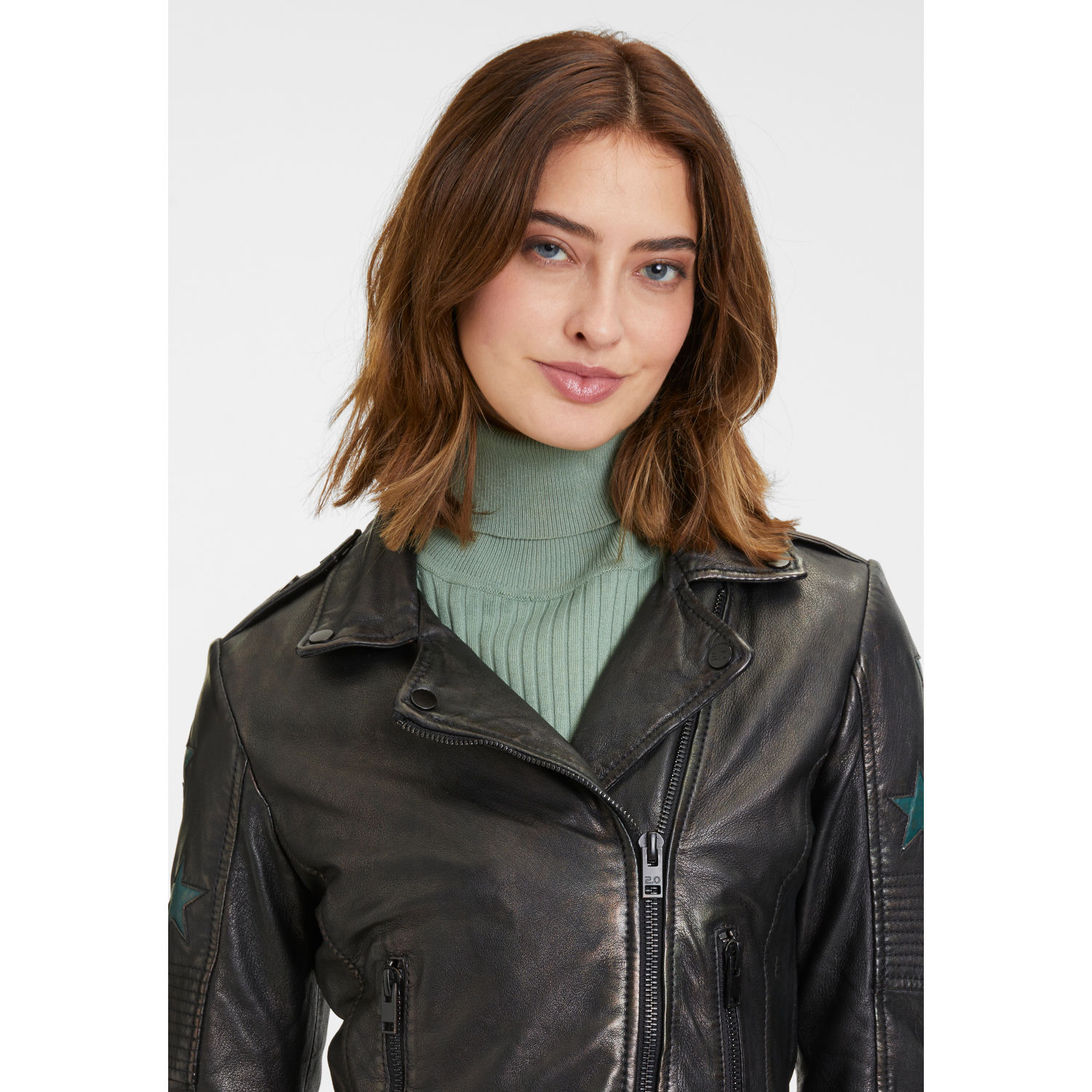 Geaca de Piele Dama 2.0 by Mauritius Negru/Verde Inchis G2WWona – Geci de Piele Geaca de Piele Dama 2.0 by Mauritius Negru/Verde Inchis G2WWona – Geci de Piele