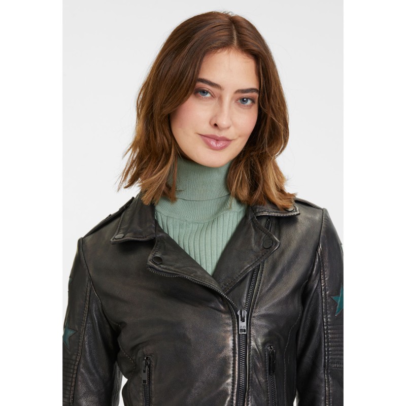 Geaca de Piele Dama 2.0 by Mauritius Negru/Verde Inchis G2WWona – Geci de Piele Geaca de Piele Dama 2.0 by Mauritius Negru/Verde Inchis G2WWona – Geci de Piele