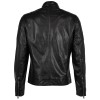 geaca de piele barbati mauritius gbderry neagra model biker