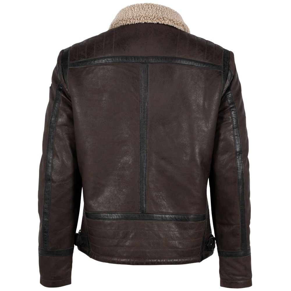 Geaca de Iarna din Piele Barbati Mauritius Maro Inchis GMAnchorage Geaca de Iarna din Piele Barbati Mauritius Maro Inchis GMAnchorage - readytowear.ro