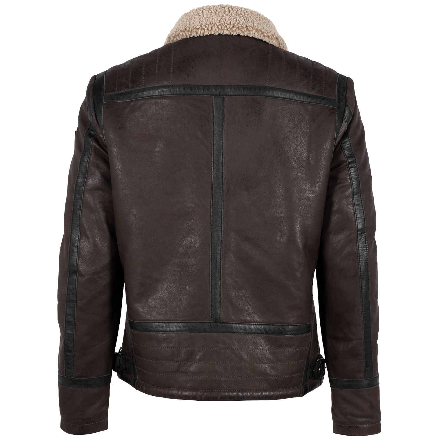 Geaca de Iarna din Piele Barbati Mauritius Maro Inchis GMAnchorage – Geci de Piele