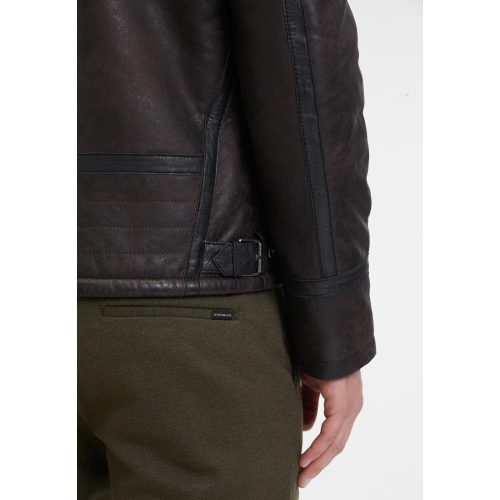 Geaca de Iarna din Piele Barbati Mauritius Maro Inchis GMAnchorage Geaca de Iarna din Piele Barbati Mauritius Maro Inchis GMAnchorage - readytowear.ro