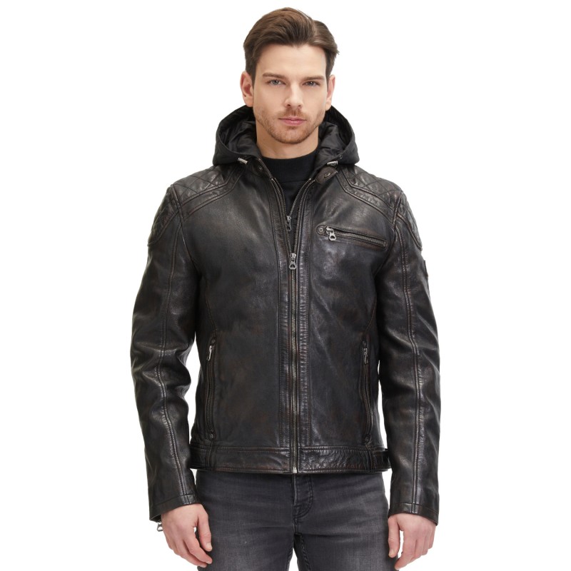 Geaca de Piele Barbati Mauritius Maro Antic GMArrian – Geci de Piele