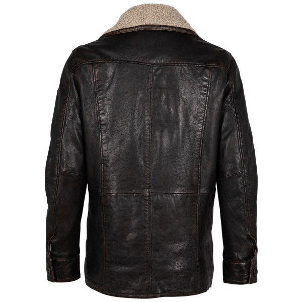 Geaca de Piele Barbati Mauritius Maro Antic GMBero Geaca de Piele Barbati Mauritius Maro Antic GMBero