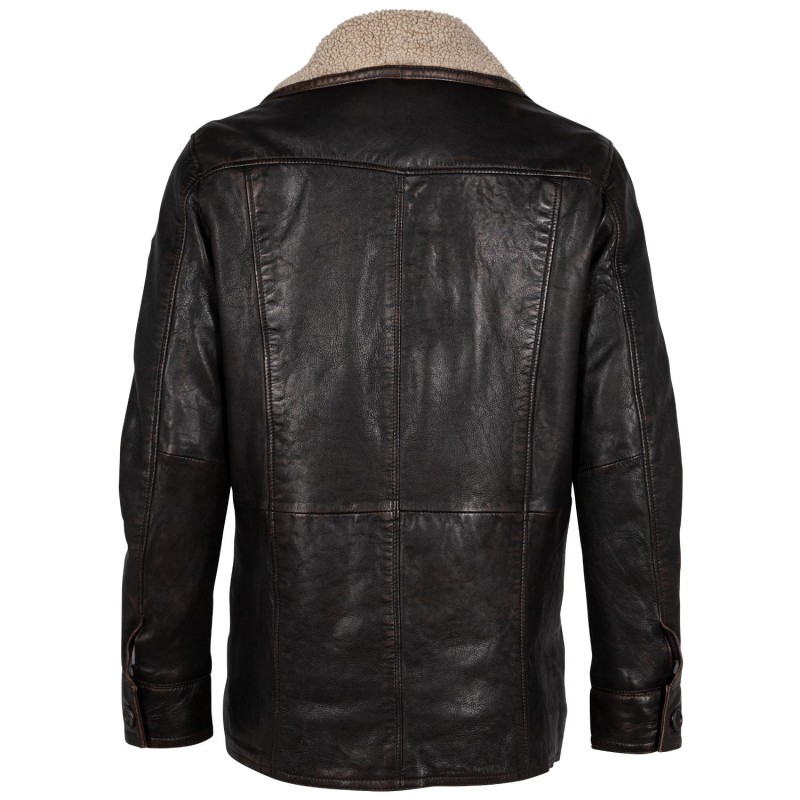 Geaca de Piele Barbati Mauritius Maro Antic GMBero – STOC