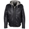 Geaca de Piele Barbati Mauritius Negru/Bleumarin GMBraeden Geaca de Piele Barbati Mauritius Negru/Bleumarin GMBraeden - readytowear.ro