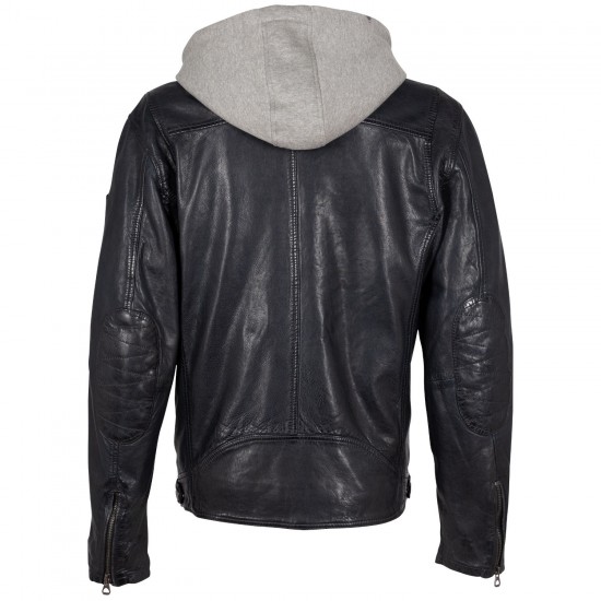 Geaca de Piele Barbati Mauritius Negru/Bleumarin GMBraeden Geaca de Piele Barbati Mauritius Negru/Bleumarin GMBraeden