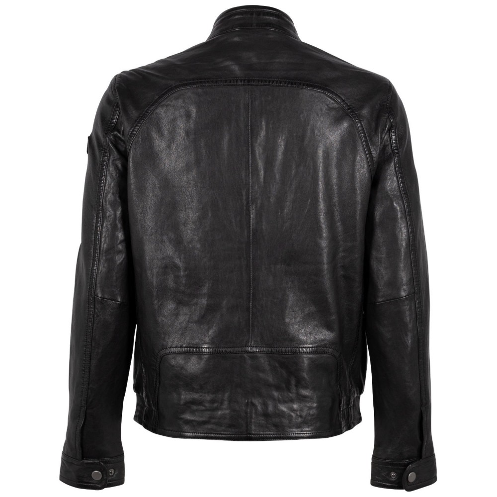 Geaca de Piele Barbati Mauritius Neagra GMBreston Geaca de Piele Barbati Mauritius Neagra GMBreston - readytowear.ro