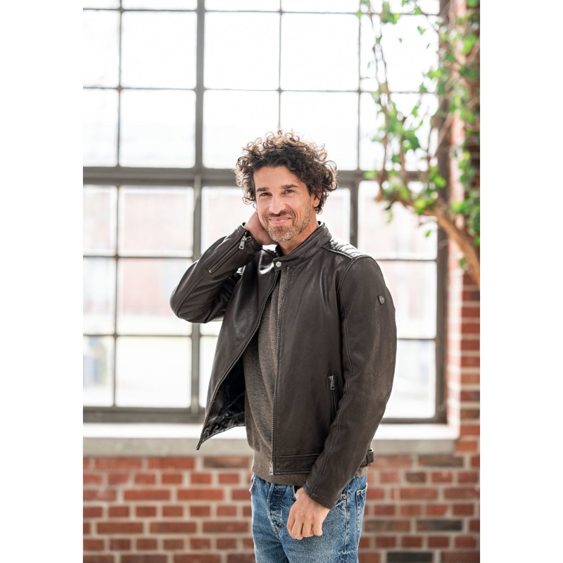 Geaca de Piele Barbati Mauritius Maro Inchis GMBrody – Black Friday Geaca de Piele Barbati Mauritius Maro Inchis GMBrody – Black Friday