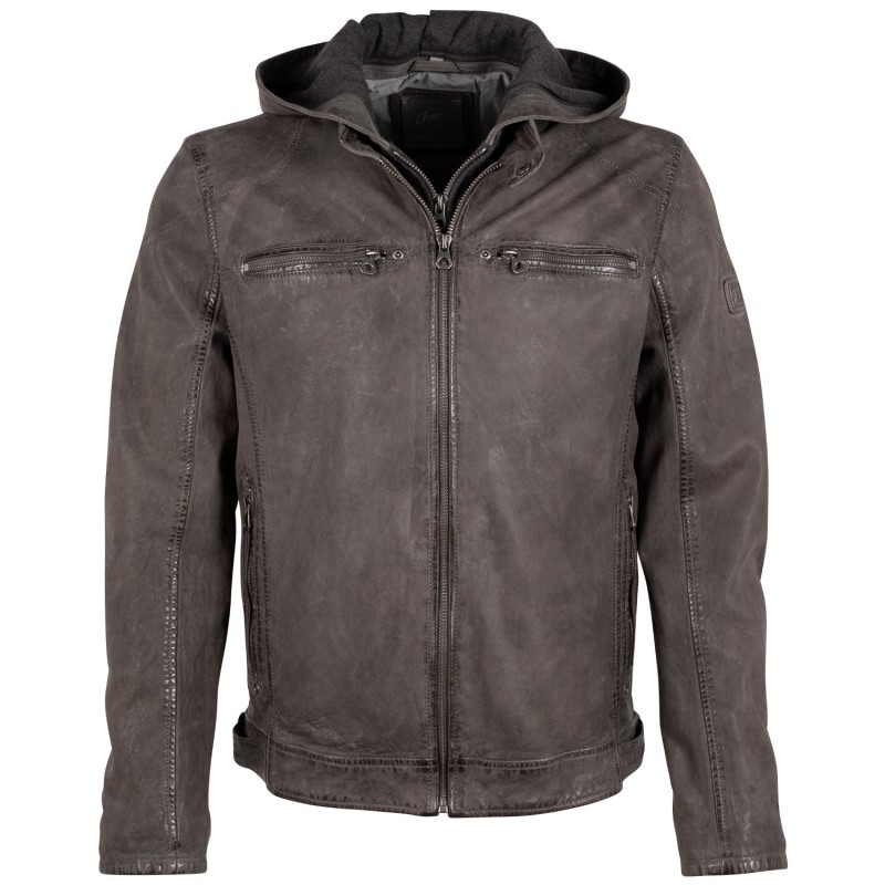 Geaca de Piele Barbati Mauritius Antracit GMCalan – Geci de Piele