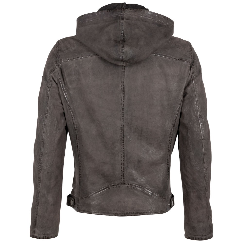 Geaca de Piele Barbati Mauritius Antracit GMCalan Geaca de Piele Barbati Mauritius Antracit GMCalan - readytowear.ro