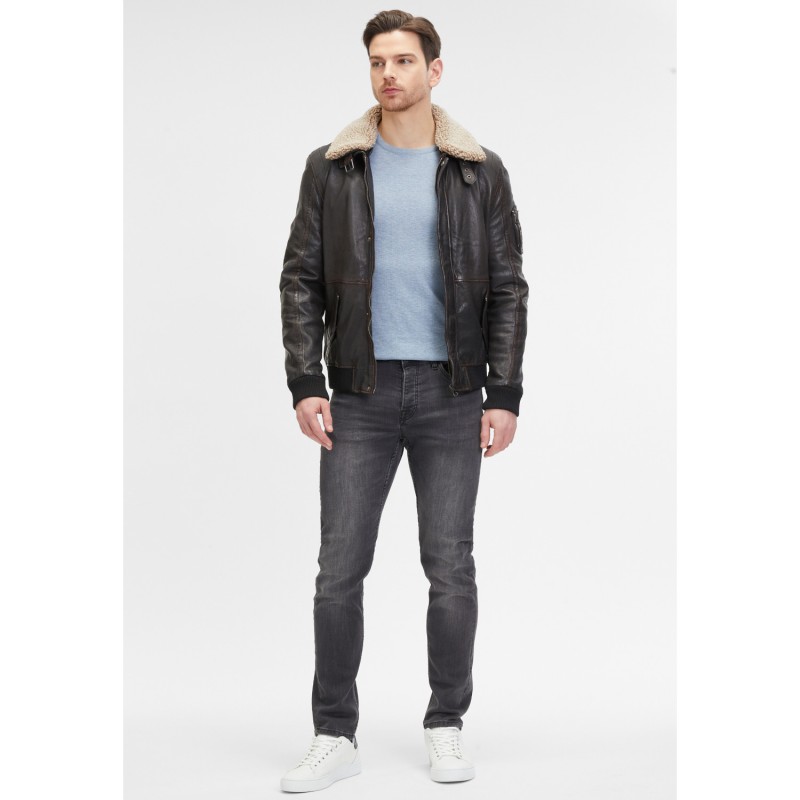 Geaca de Piele Barbati Mauritius Maro GMChuck – Geci de Piele