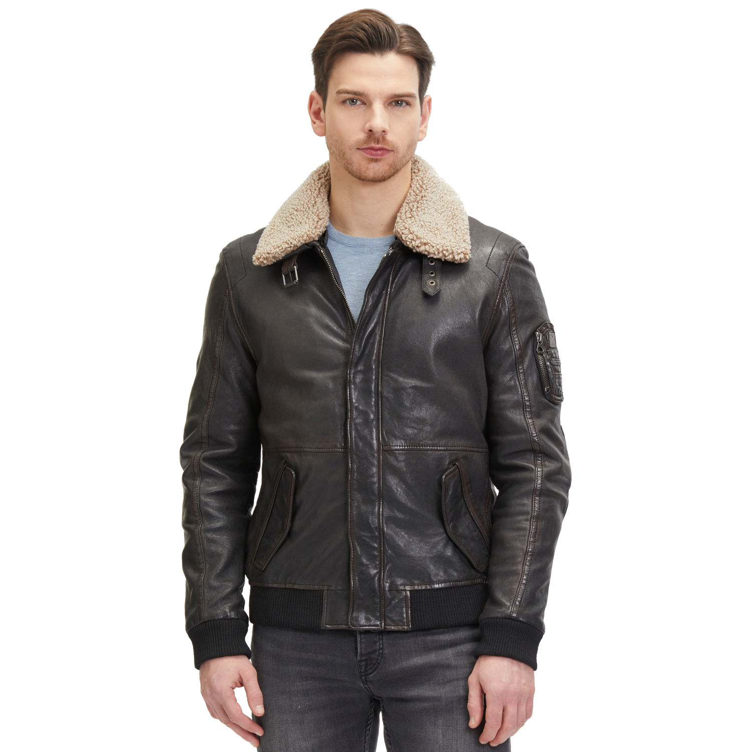 Geaca de Piele Barbati Mauritius Maro GMChuck – Black Friday